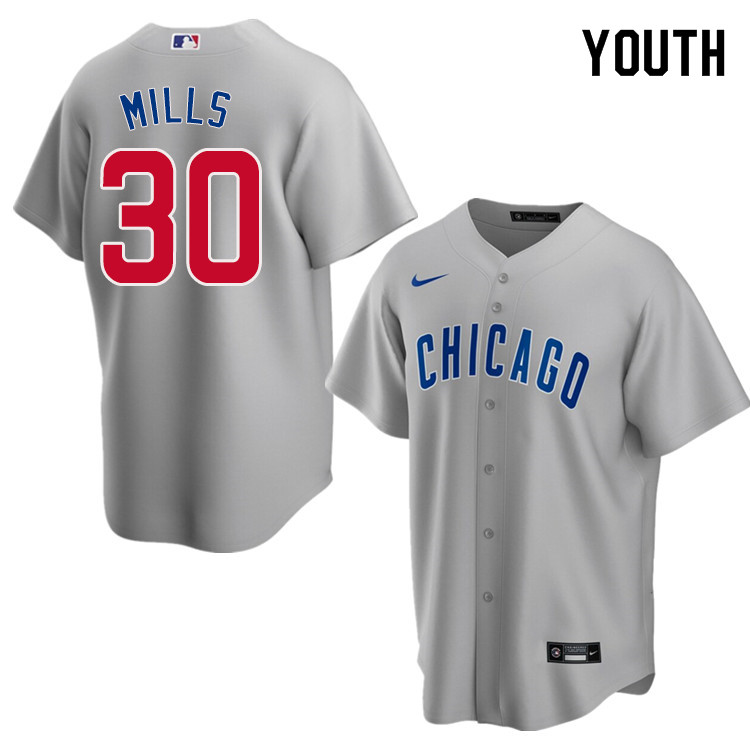 Nike Youth #30 Alec Mills Chicago Cubs Baseball Jerseys Sale-Gray